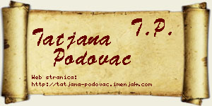 Tatjana Podovac vizit kartica